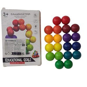 3D Rainbow Puzzle Ball Game Fidget Educational Sensory Toy Calming Stress Relief